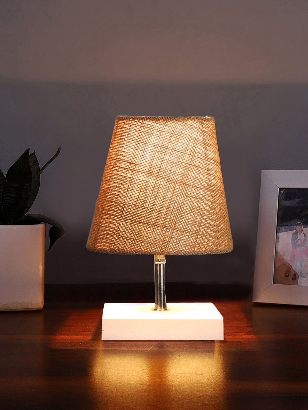 

Devansh Beige Wooden Frustum Table Lamp