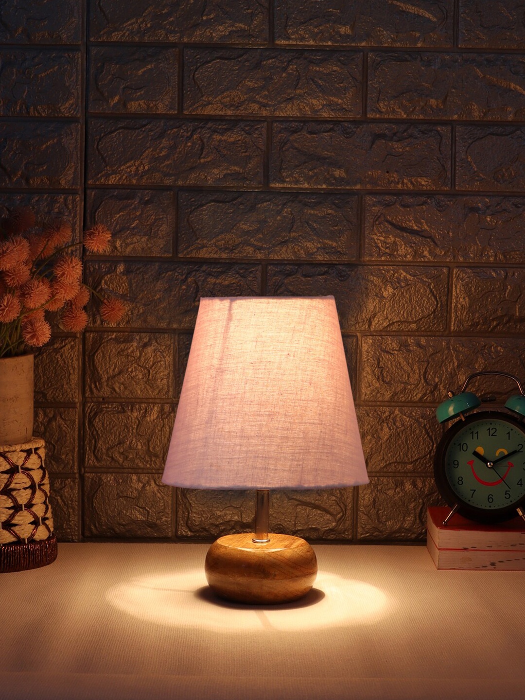 

Devansh Grey Wooden Frustum Table Lamp