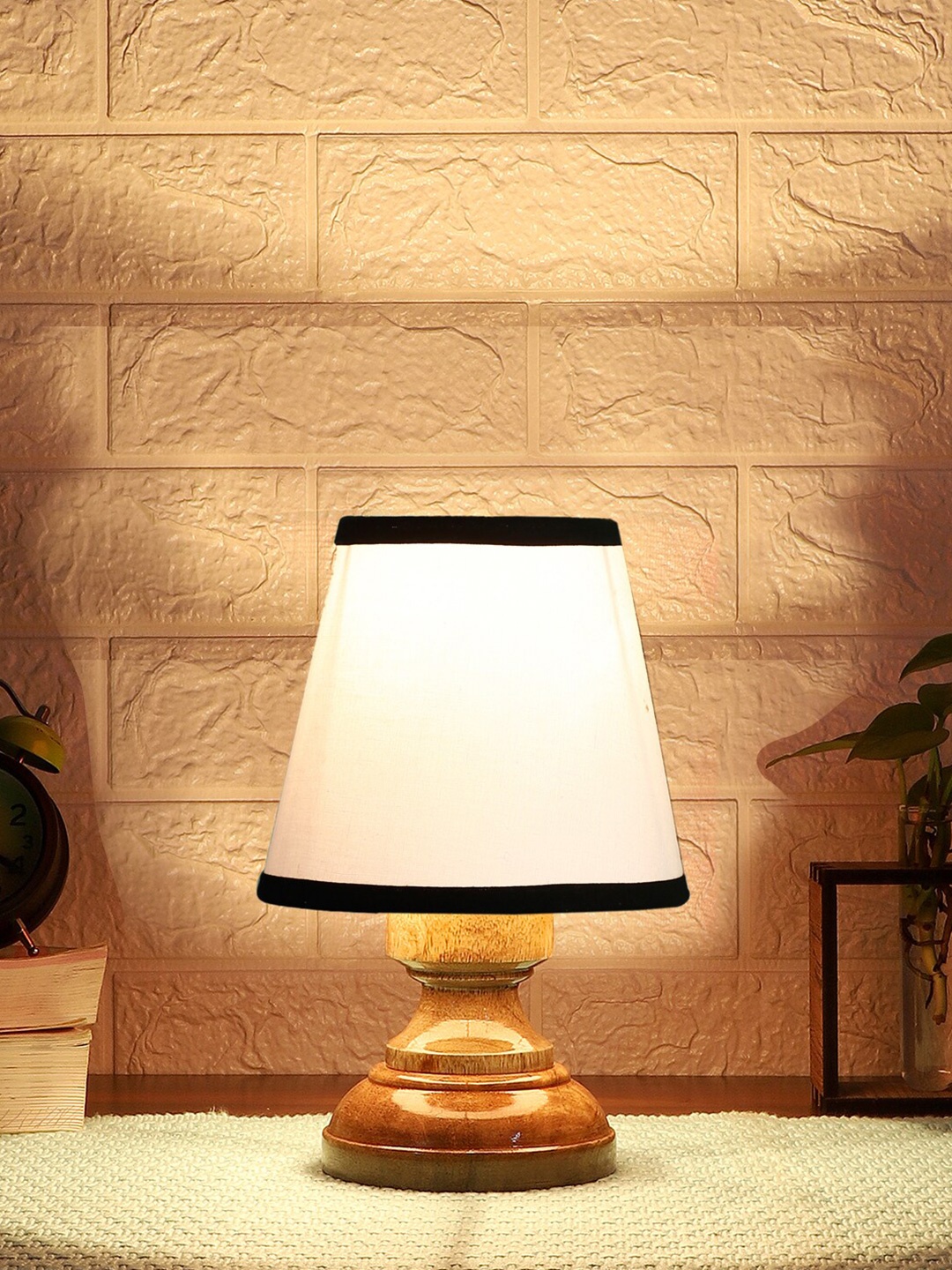 

Devansh White Wooden Frustum Table Lamp