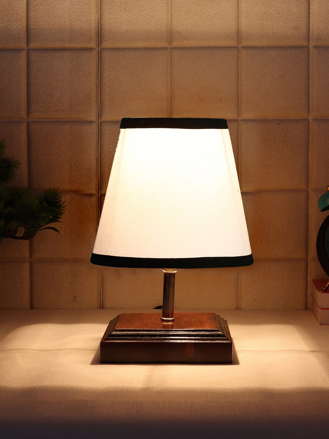 

Devansh White Wooden Frustum Table Lamp