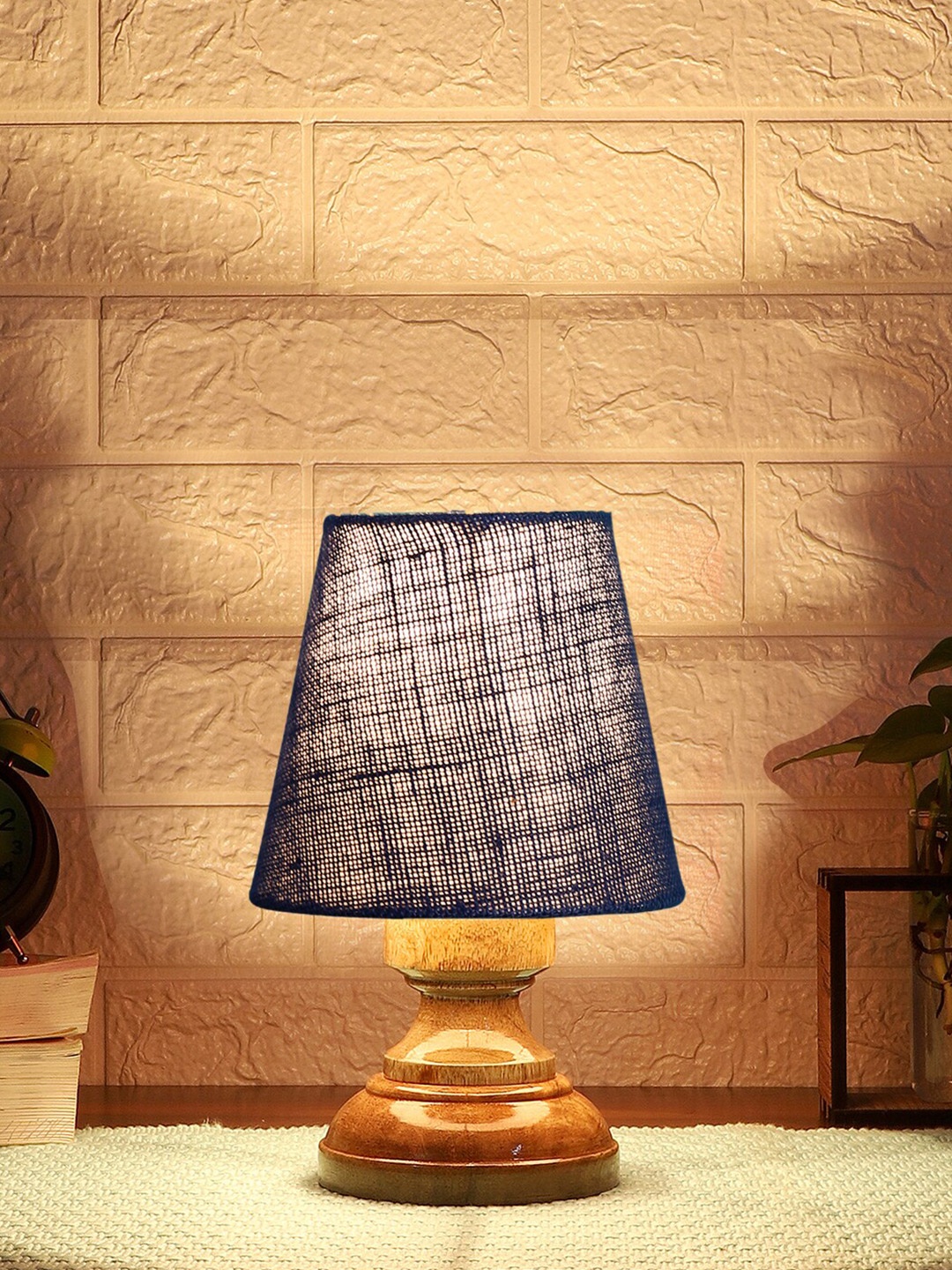 

Devansh Blue Wooden Frustum Table Lamp