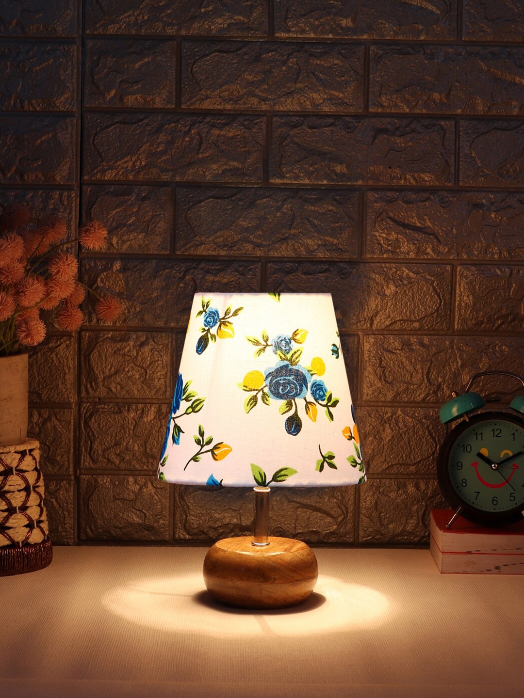 

Devansh White & Blue Wooden Frustum Table Lamp