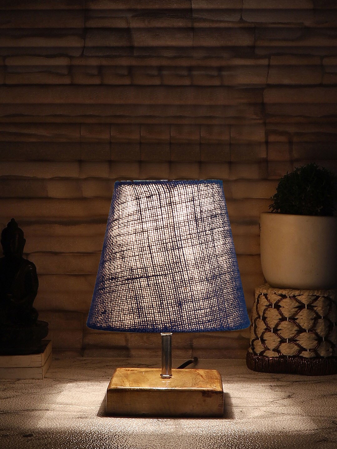 

Devansh Blue Textured Table Lamp