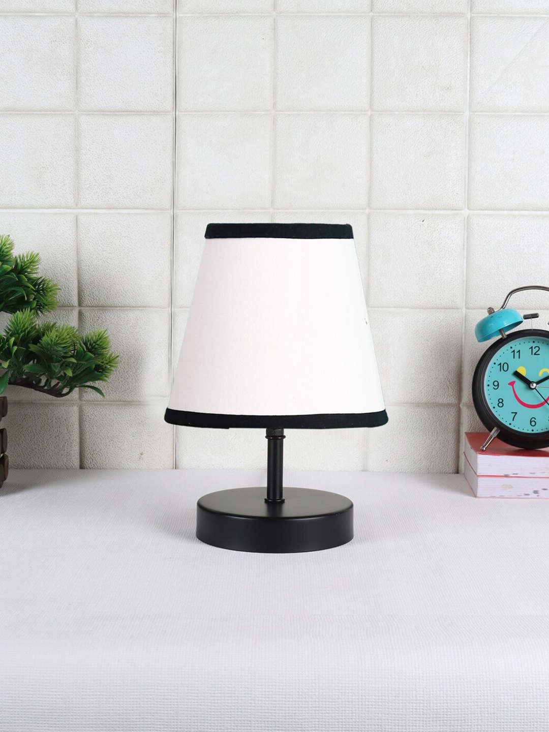 

Devansh White & Brown Wooden Contemporary Table Lamp