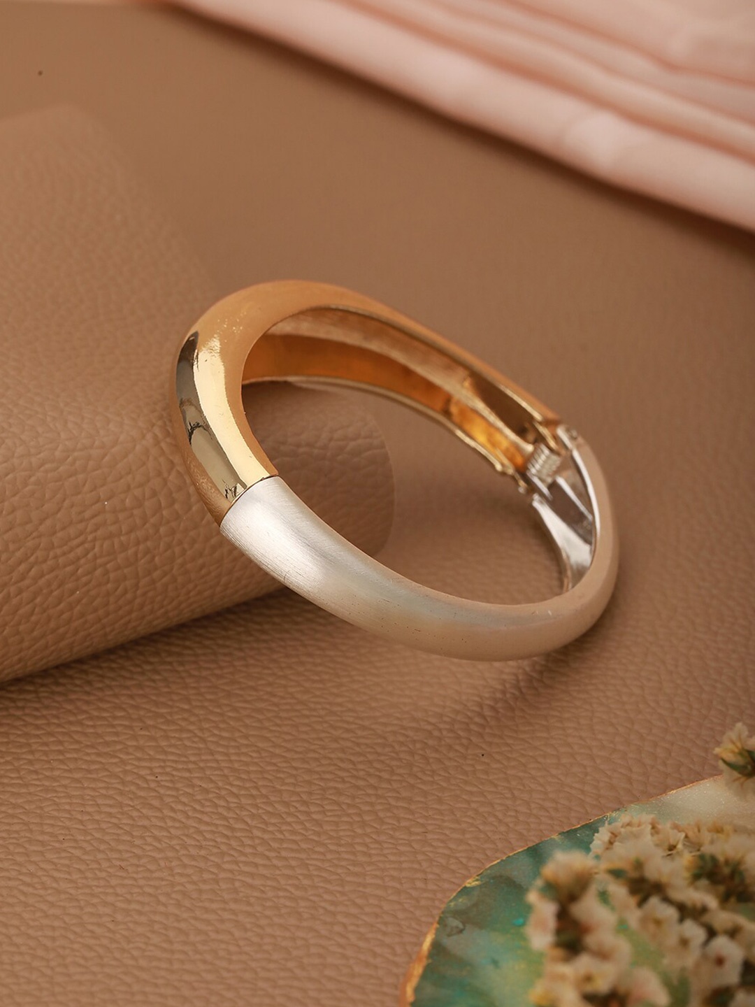 

Jazz and Sizzle Brass Kada Bracelet, Gold