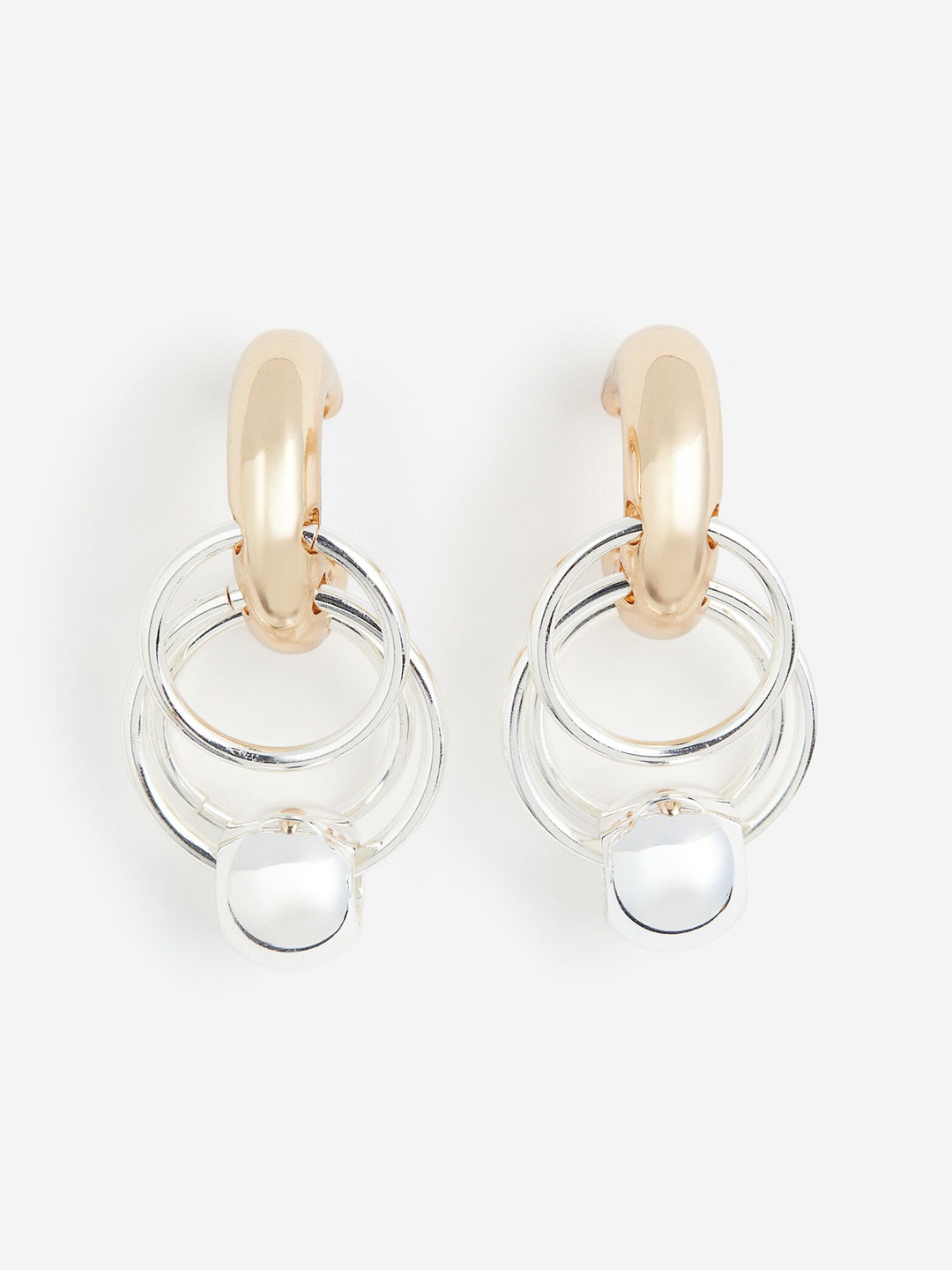 

H&M Two-Toned Hoop Earrings, Gold
