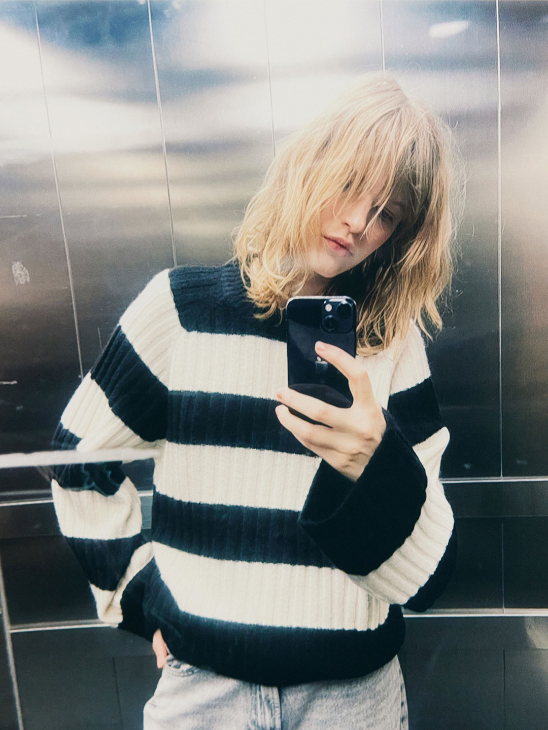 

H&M Rib-Knit Jumper, Black