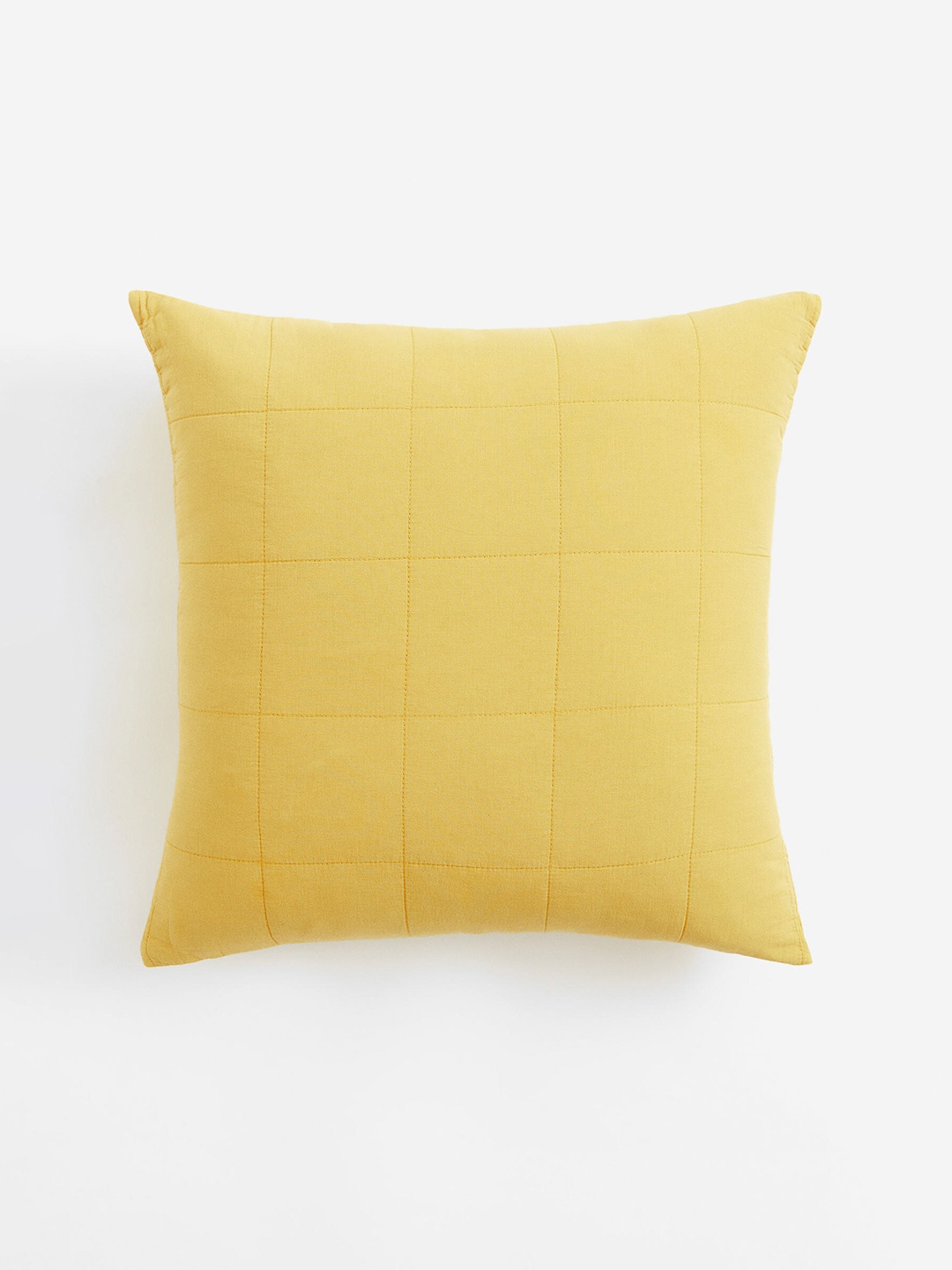 

H&M Yellow Quilted Satin Cushion Cover