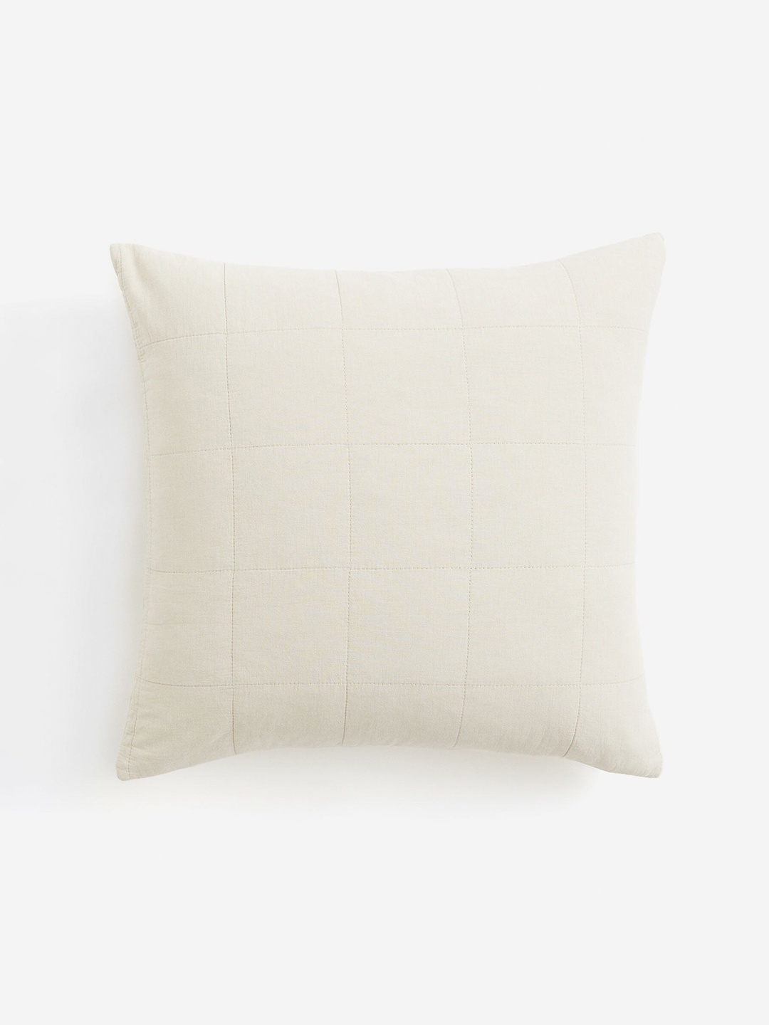 

H&M Beige Quilted Satin Cushion Cover