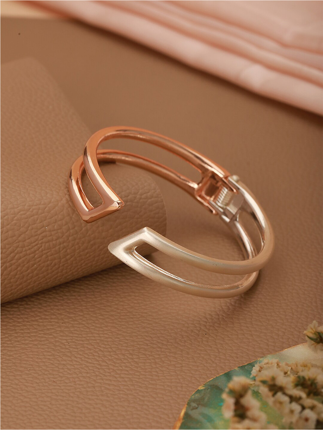 

Jazz and Sizzle Women Gold-Plated Cuff Bracelet
