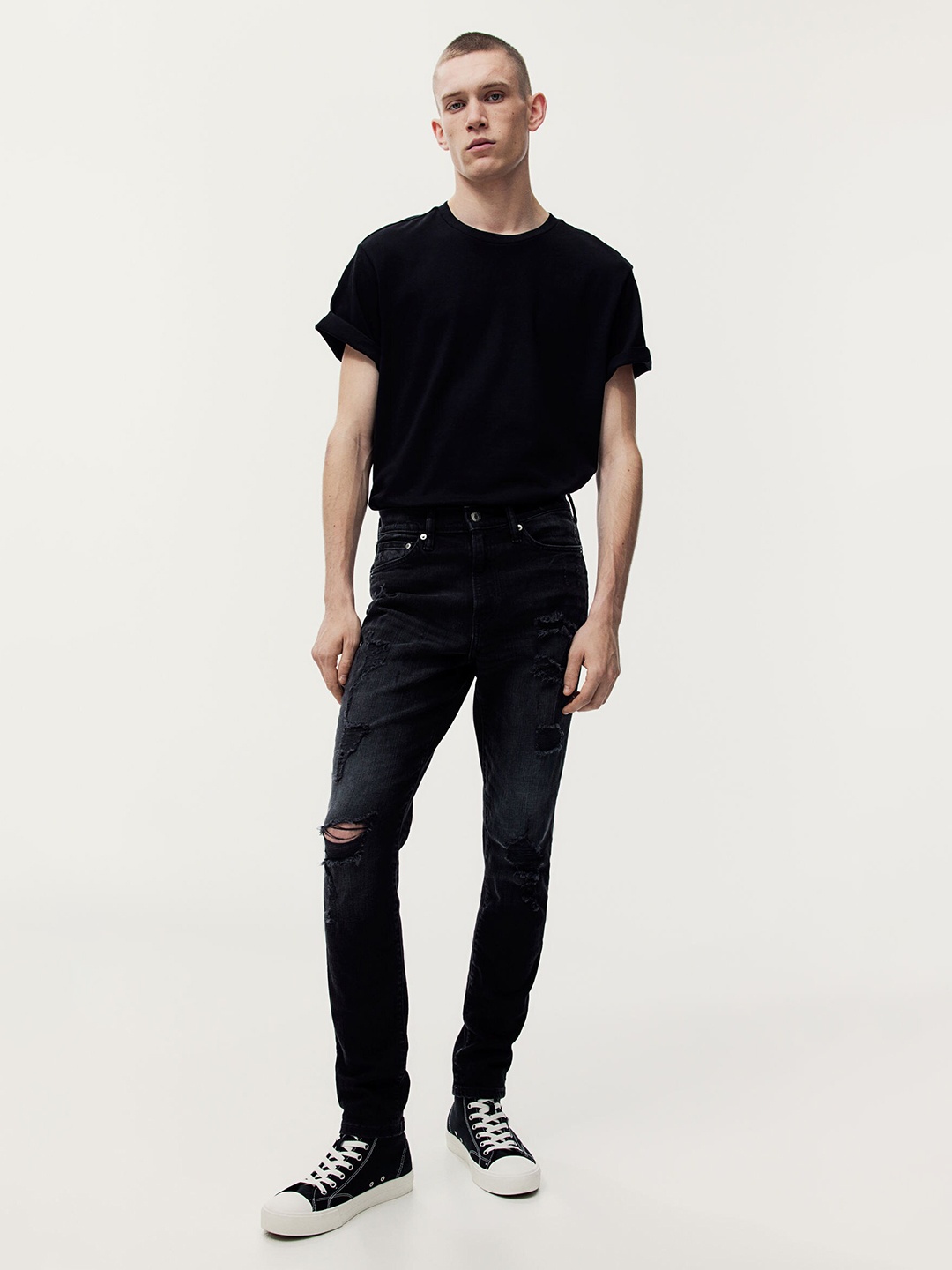 

H&M Men Skinny Jeans, Black