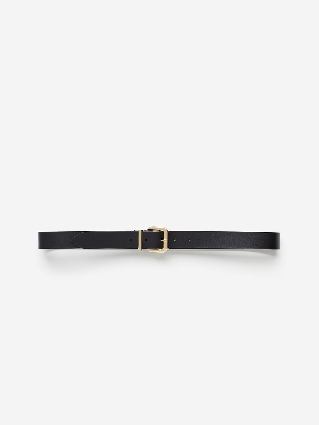 

H&M Leather Metal Buckle Belt, Black