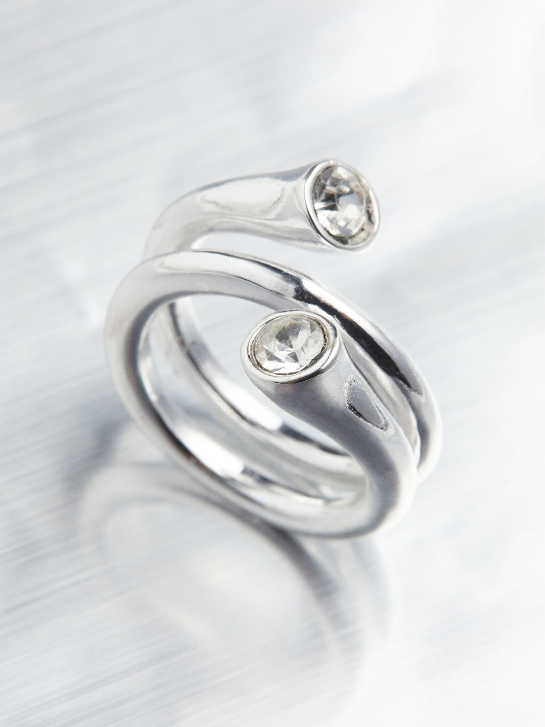 

H&M Rhinestone-Decorated Ring, Silver