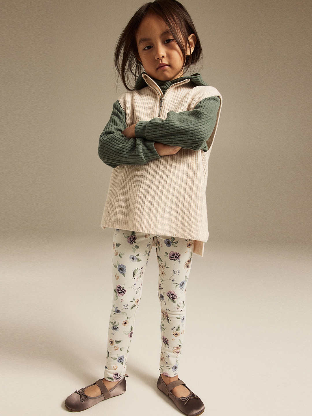 

H&M Girls Leggings, White