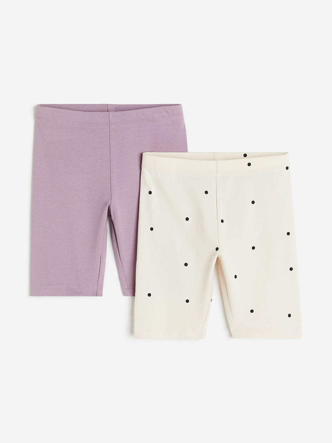 

H&M Girls 2-Pack Cycling Shorts, White