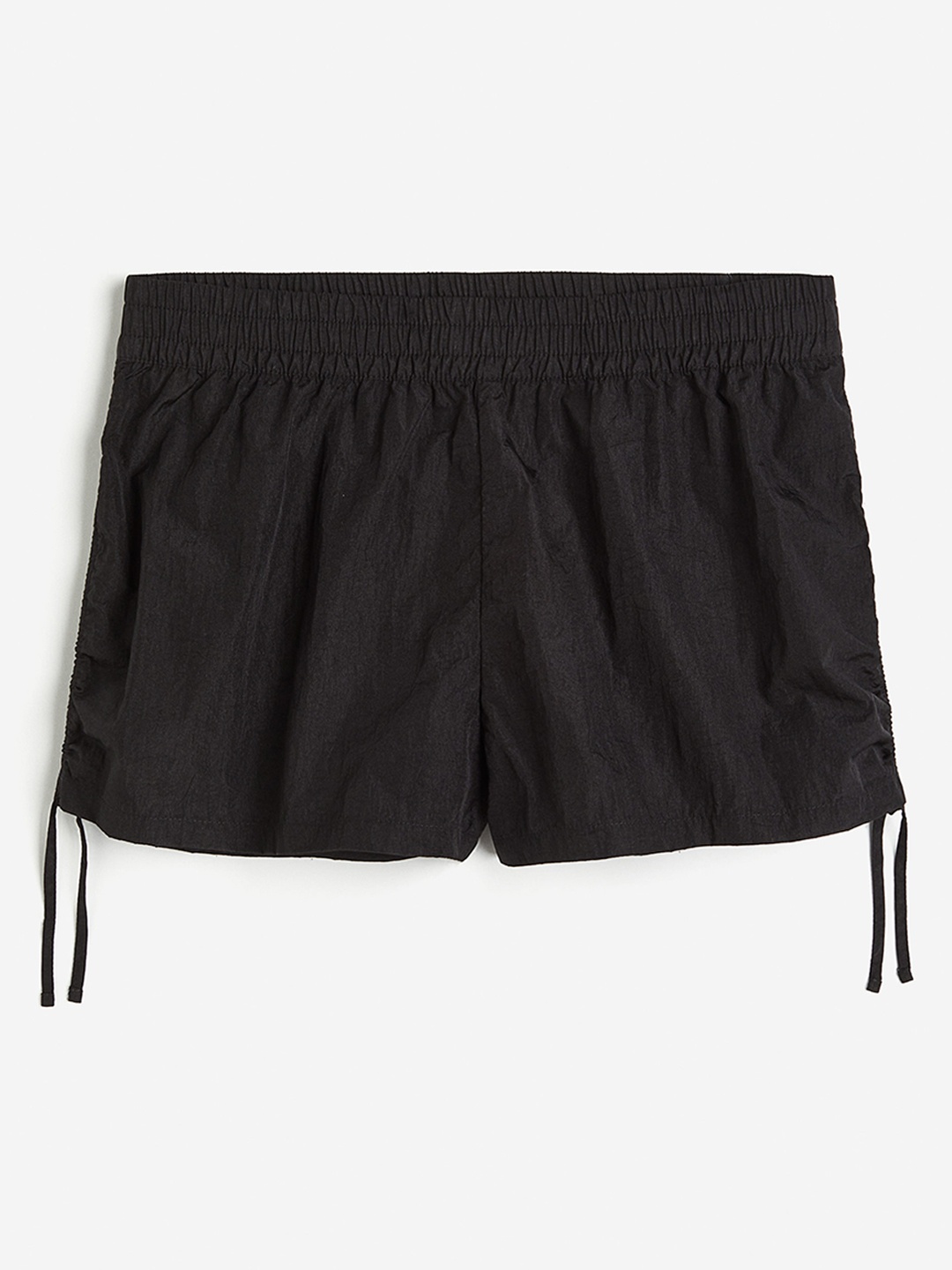 

H&M Women Drawstring-Detail Nylon Pull-On Shorts, Black