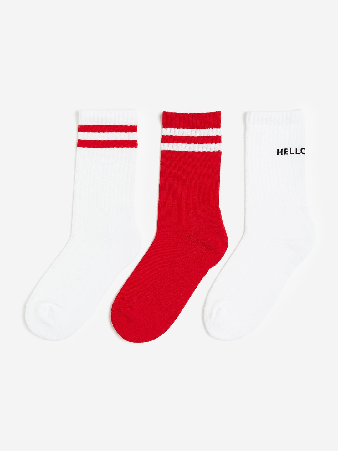 

H&M Women 3-Pack Socks, Red