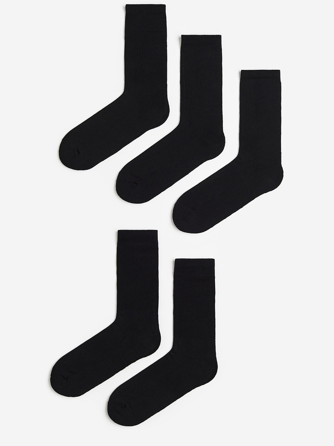 

H&M Men 5-Pack Socks, Black