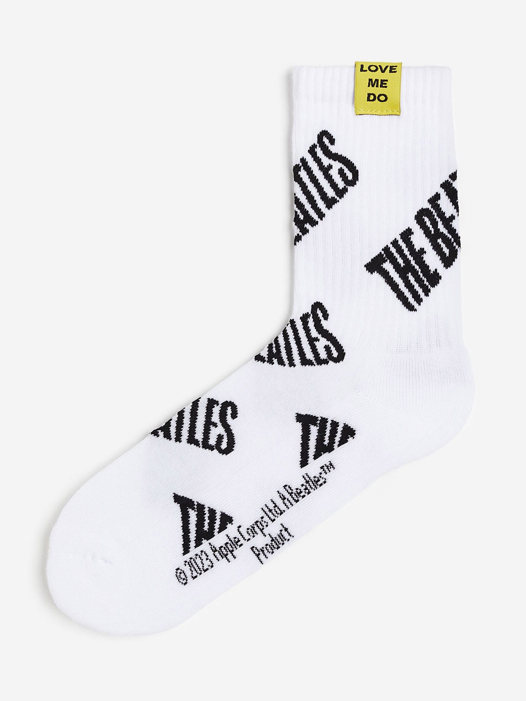 

H&M Men Motif-Detail Socks, White