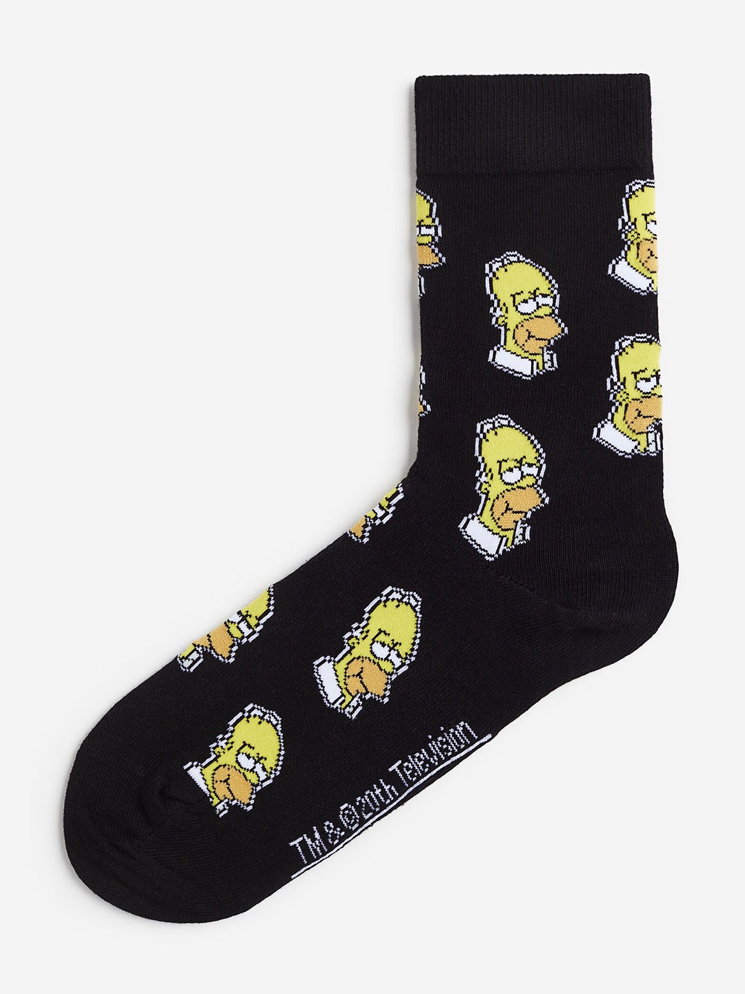

H&M Men Simpsons Motif-Detail Socks, Black