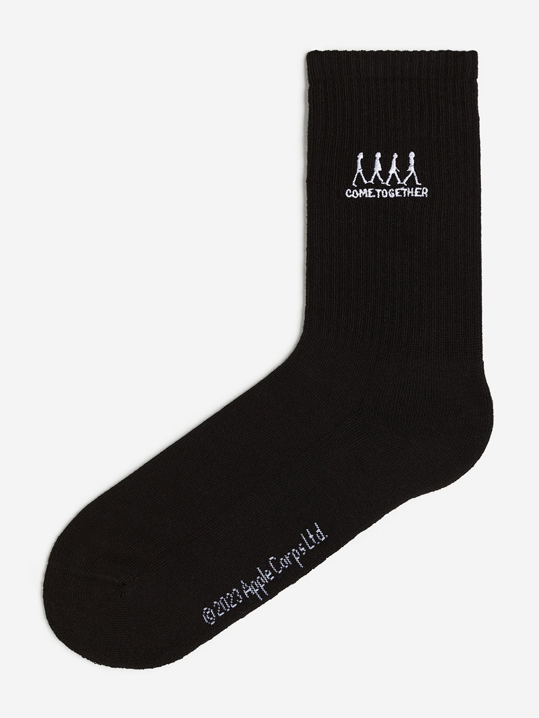 

H&M Men Motif-Detail Socks, Black