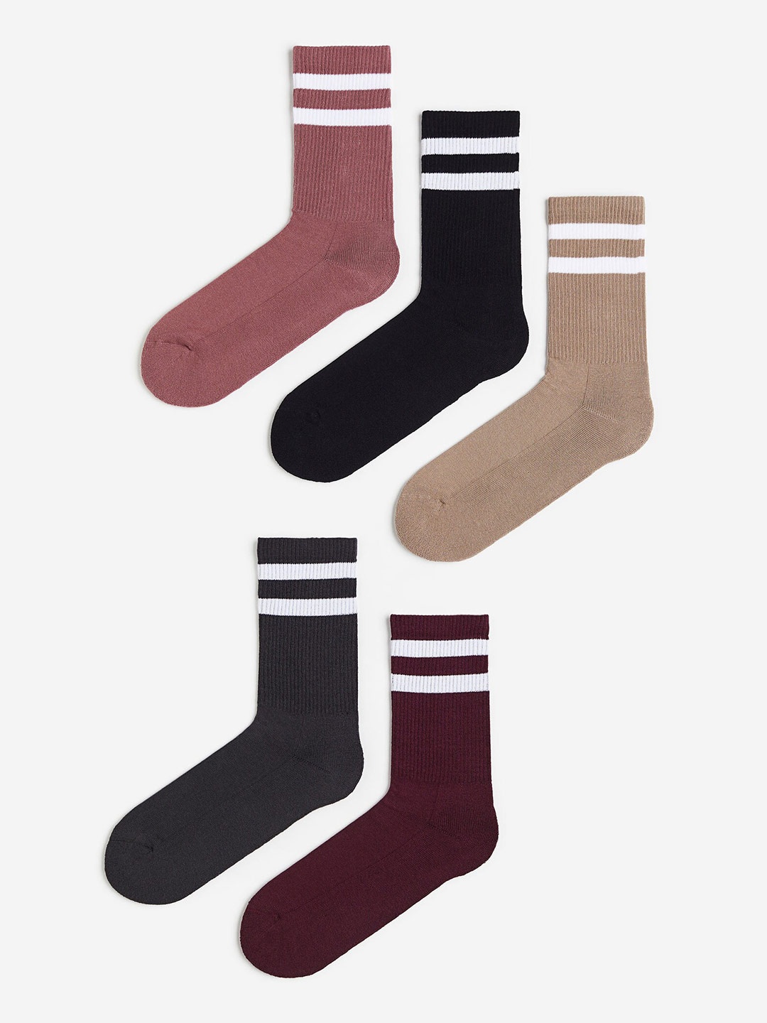 

H&M Men 5-Pack Socks, Beige