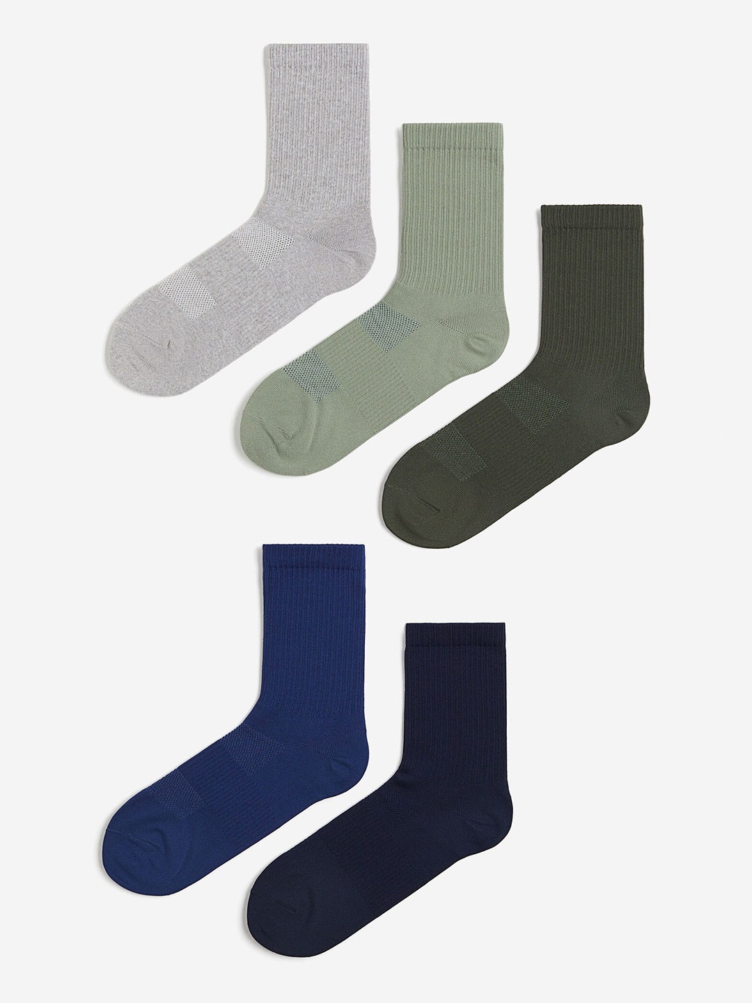 

H&M 5-Pack DryMove Sports Socks, Green