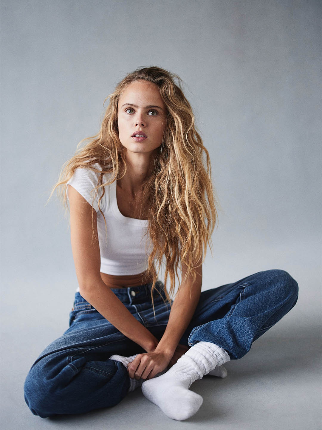 

H&M Cropped Ribbed T-shirt, White