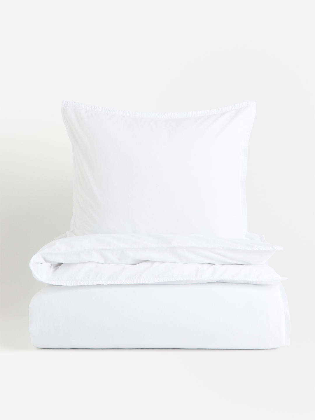 

H&M White Washed Cotton Single Duvet Cover Set