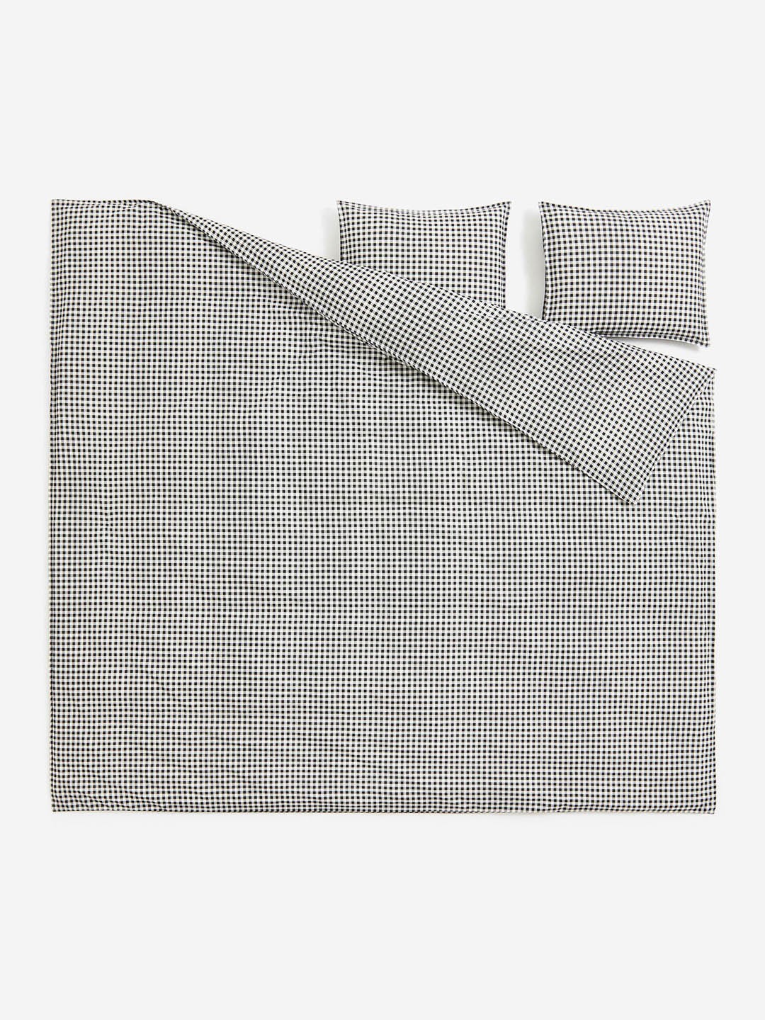 

H&M Grey Patterned Double King Size Duvet Cover Set