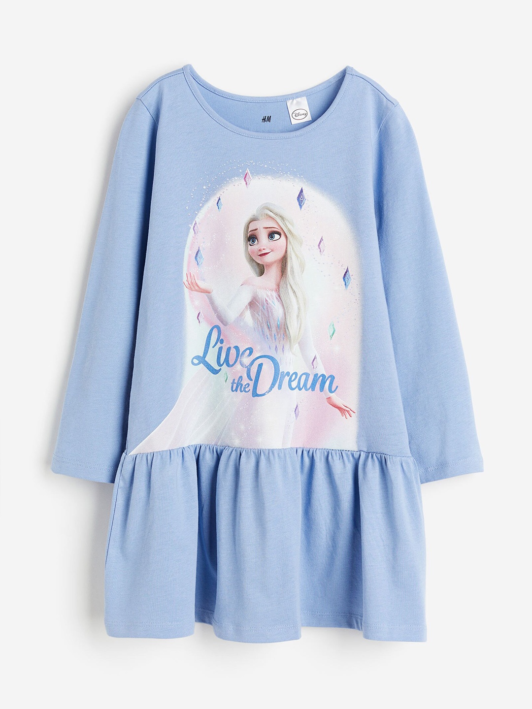 

H&M Girls Printed Patterned Cotton Dress, Blue