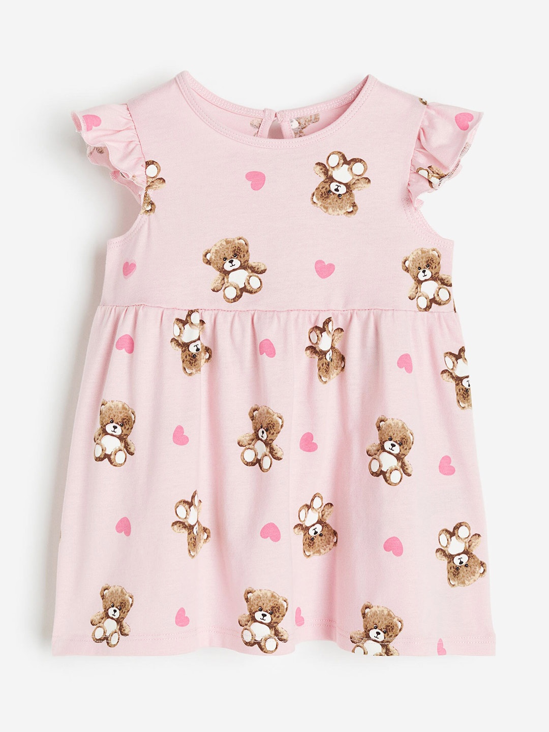 

H&M Girls Flutter-Sleeved Dresses, Pink