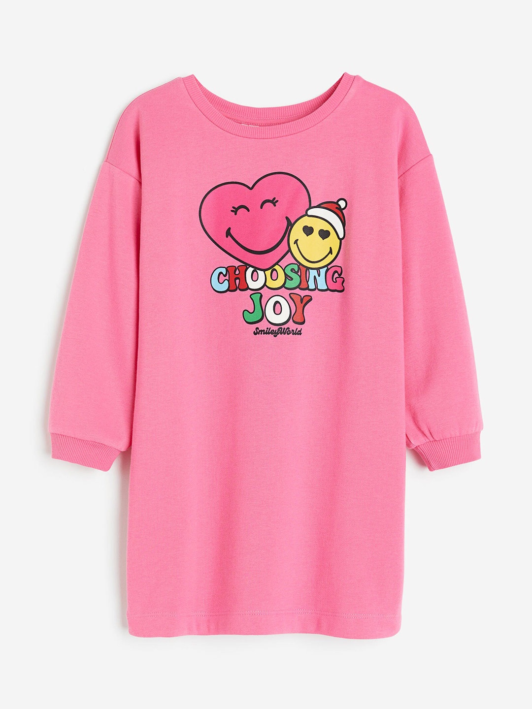 

H&M Girls Printed Sweatshirt Dress, Pink