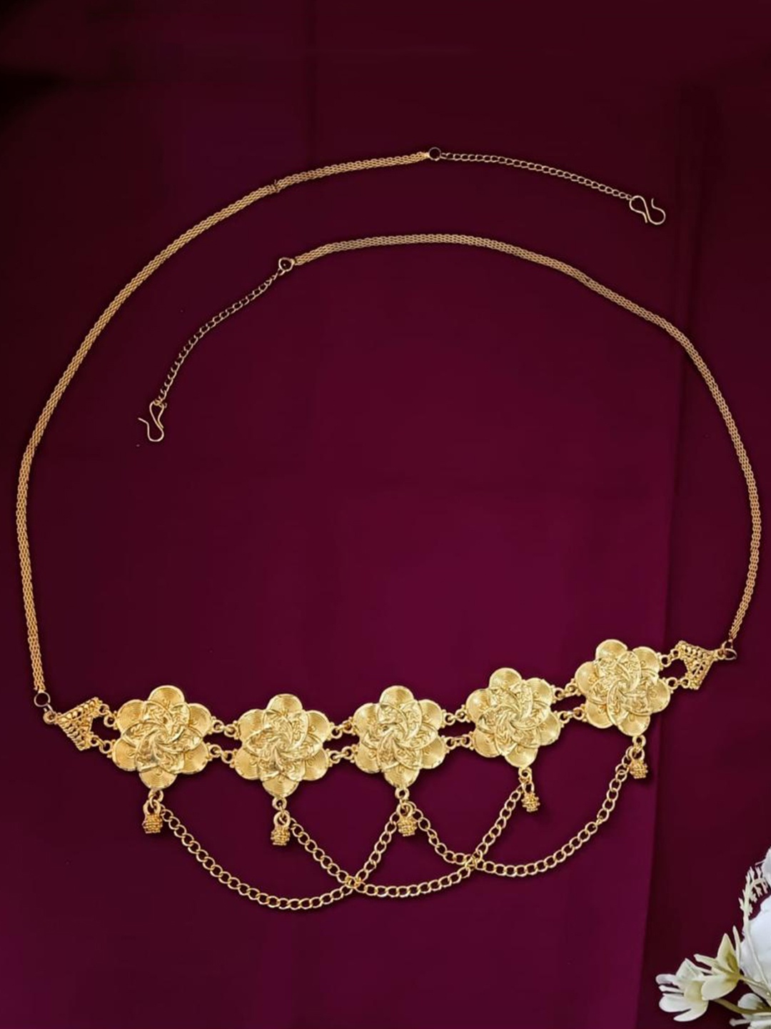 

Efulgenz Gold-Plated Textured Kamarbandh