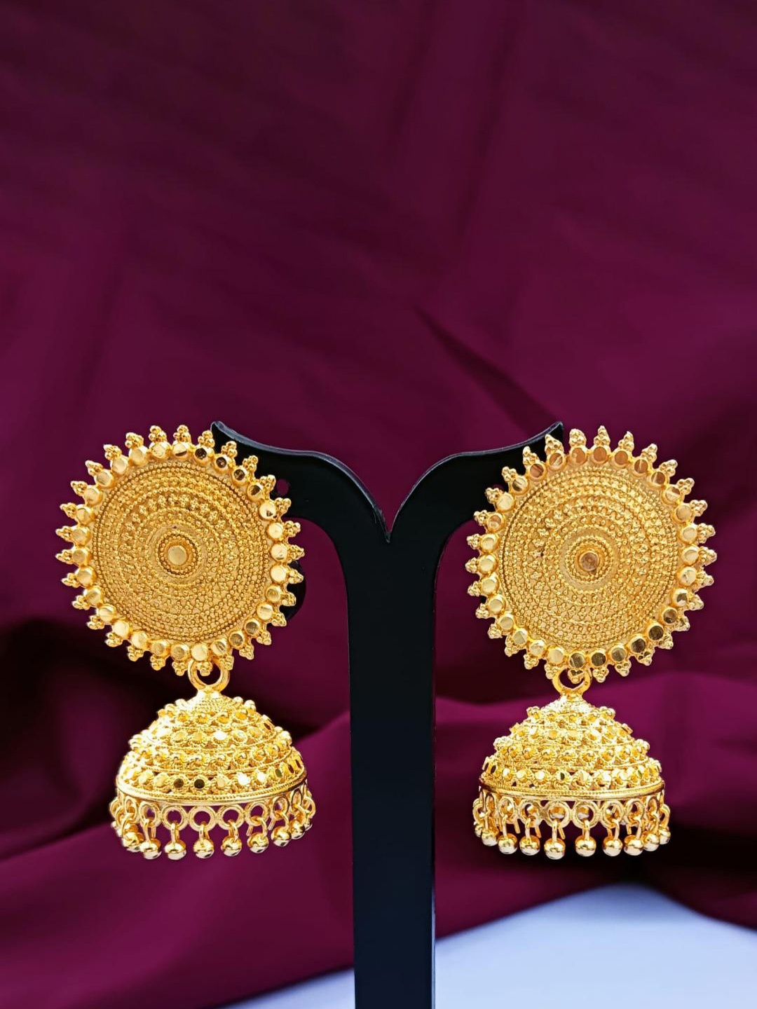 

Efulgenz Gold-Plated Contemporary Jhumkas