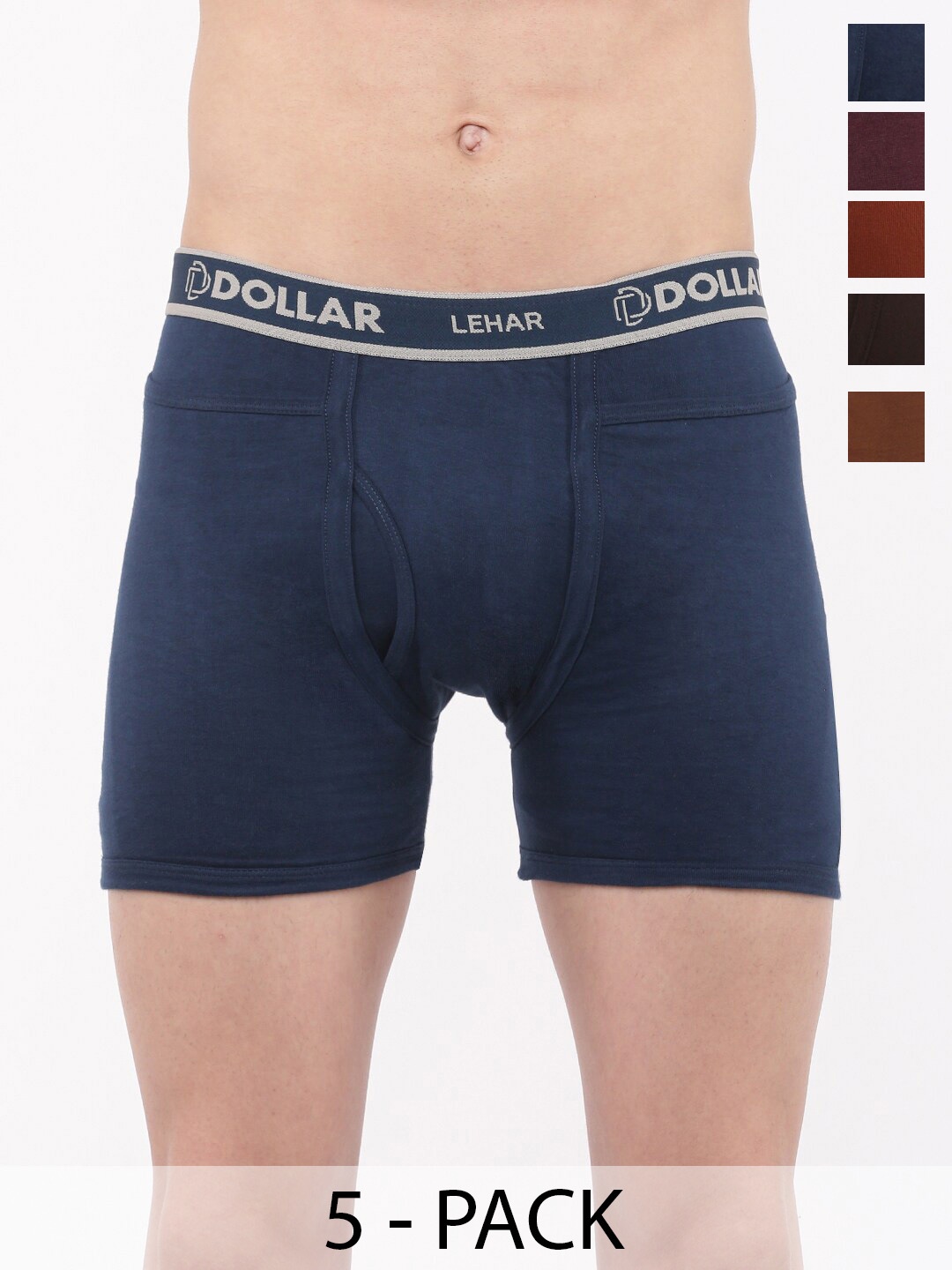 

Dollar Lehar Combed Cotton Men Pack Of 5 Trunks MLHTR-04-PO5-ASST3, Assorted