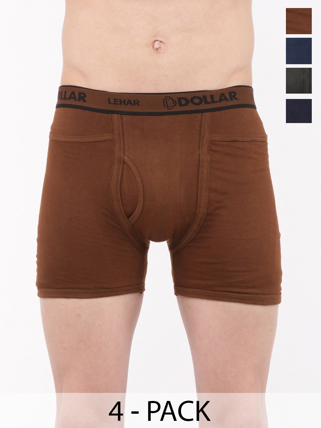 

Dollar Lehar Men Combed Cotton Pack Of 4 Trunks MLHTR-04-PO4-ASST, Assorted