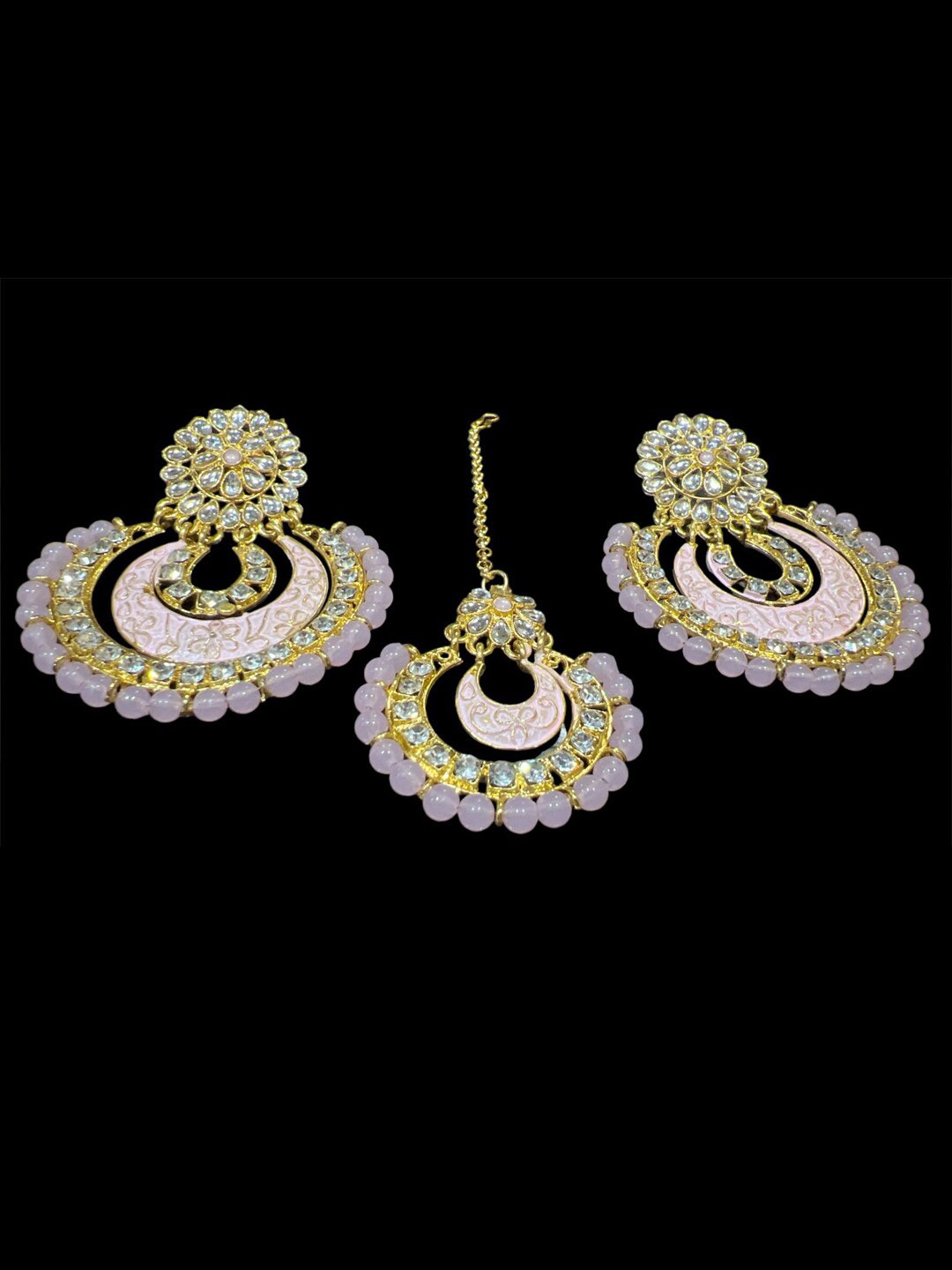 

VAGHBHATT Kundan Stone Studded & Beaded Jewellery Set, Gold