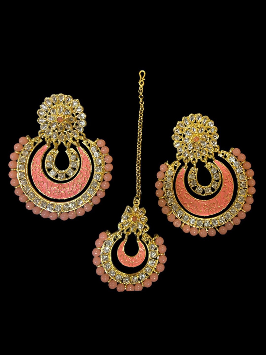 

VAGHBHATT Kundan Stone Studded & Beaded Jewellery Set, Gold