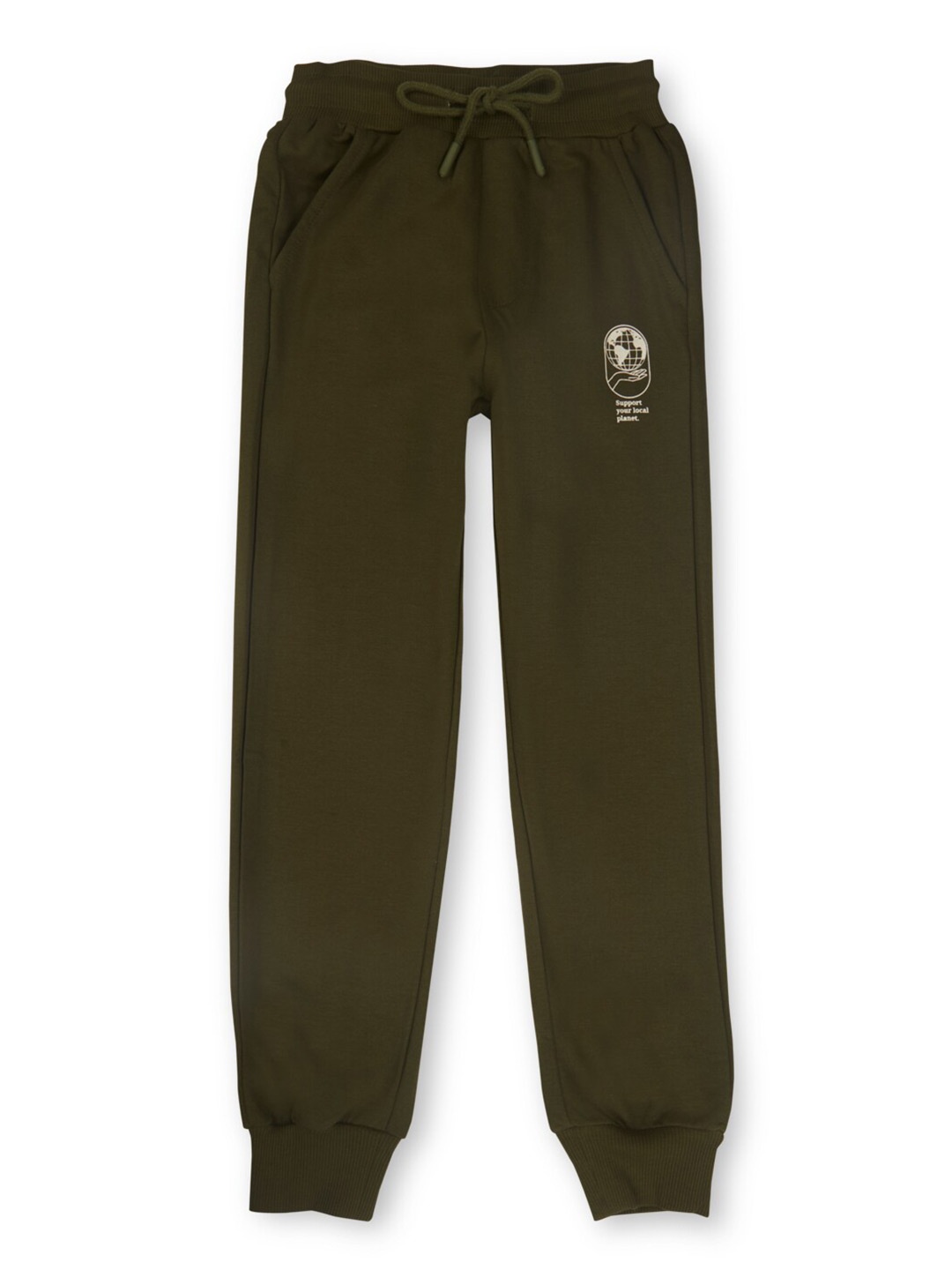 

Gini and Jony Boys Cotton Joggers, Olive