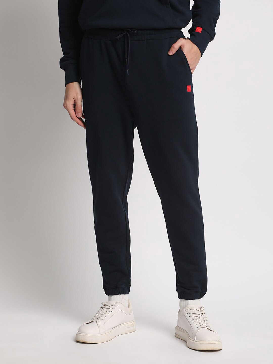 

THE BEAR HOUSE Men Slim-Fit Pure Cotton Joggers, Blue