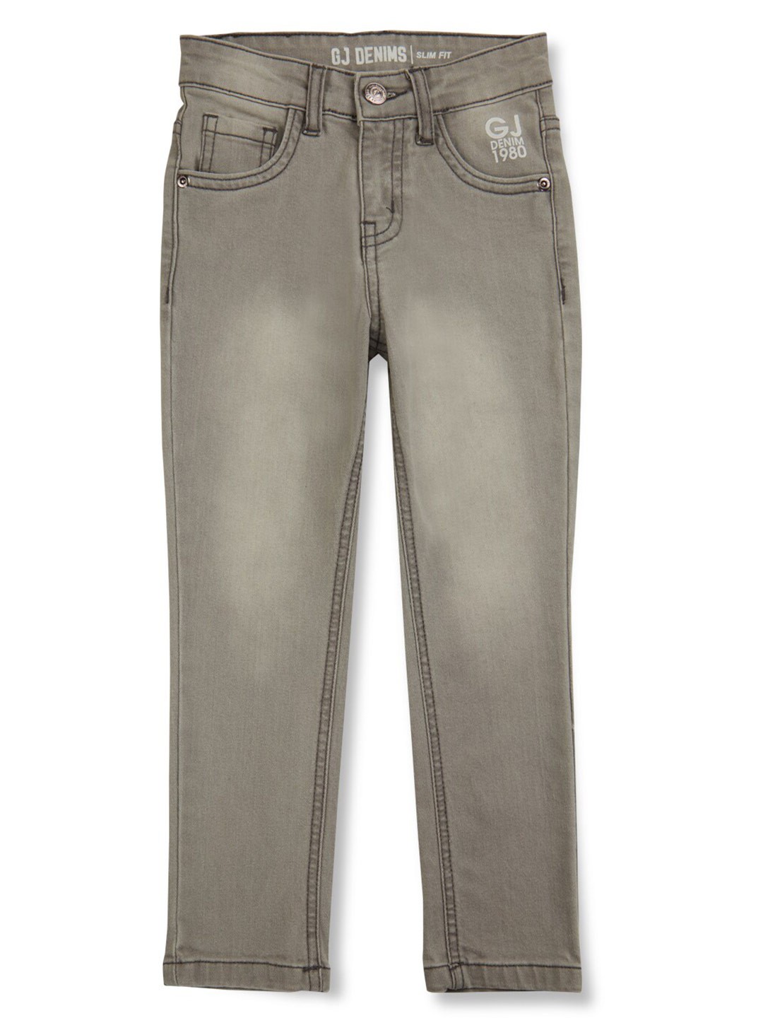 

Gini and Jony Boys Heavy Fade Mid-Rise Clean Look Denim Jeans, Grey