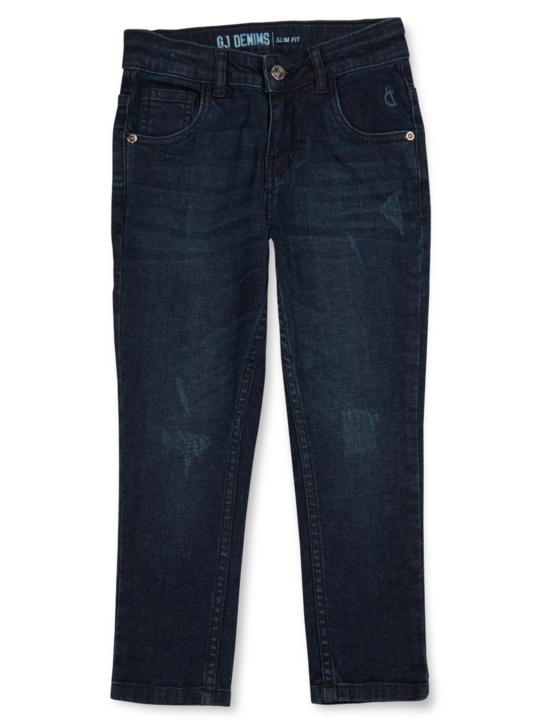 

Gini and Jony Boys Mid-Rise Mildly Distressed Denim Jeans, Navy blue