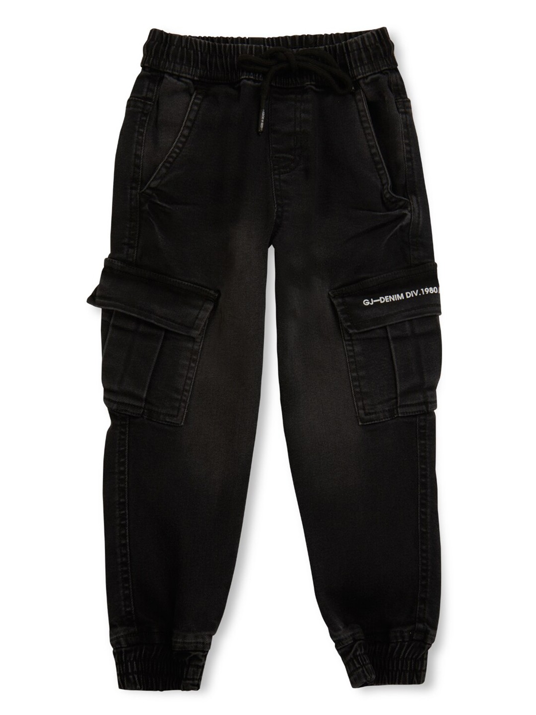 

Gini and Jony Boys Mid-Rise No Fade Clean Look Denim Joggers Jeans, Black