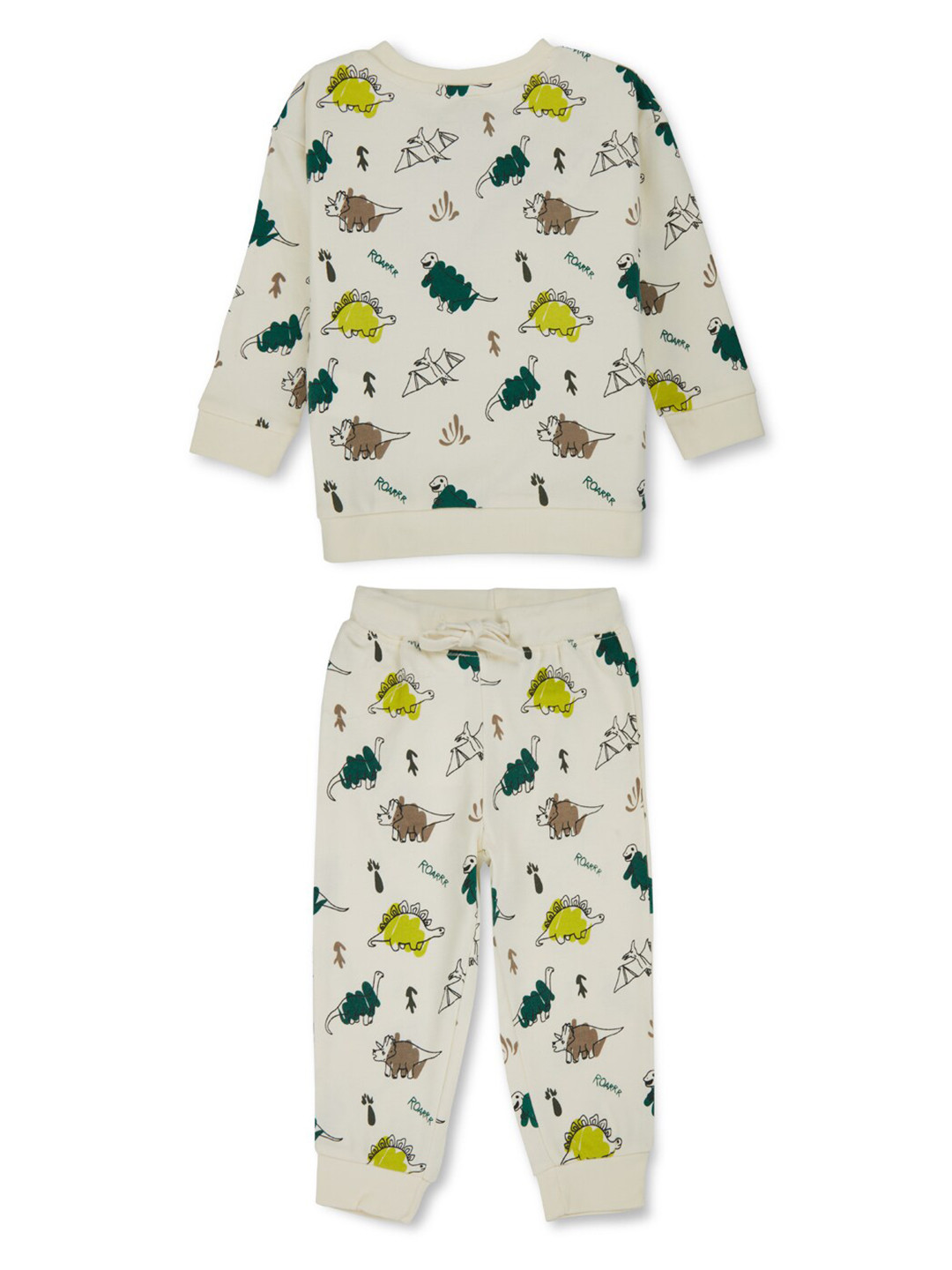 

GJ baby Infant Girls Printed Sweatshirt With Joggers, Off white