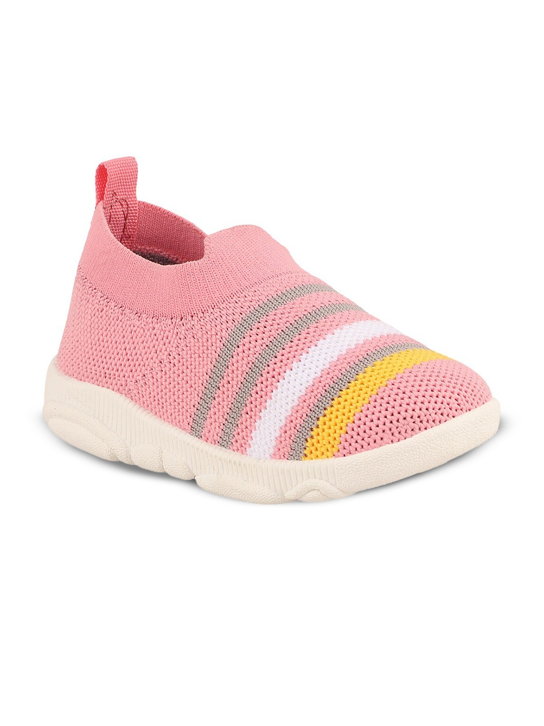 

BAESD Kids Textured Round Toe Lightweight Mesh Slip-On Sneakers, Pink