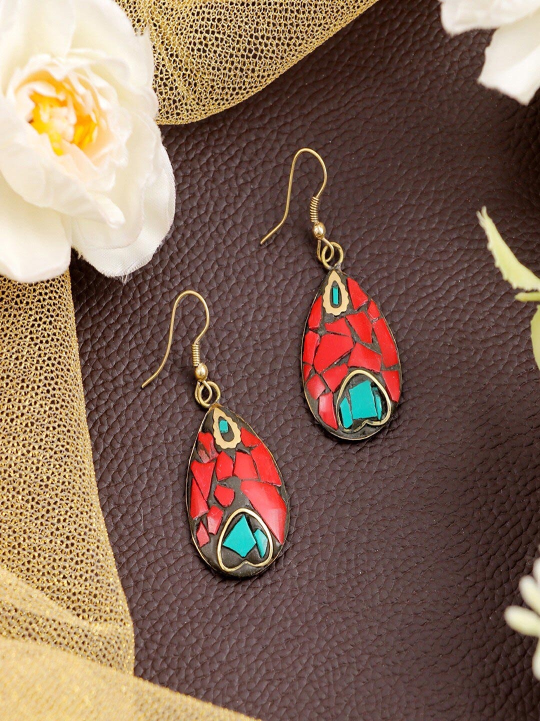

UNIVERSITY TRENDZ Gold-Plated Drop Earrings