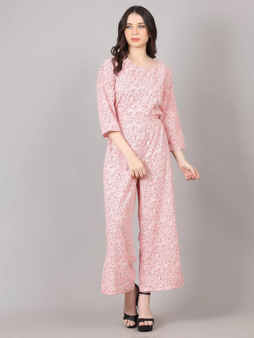 

MAIYEE Printed Basic Jumpsuit, Pink