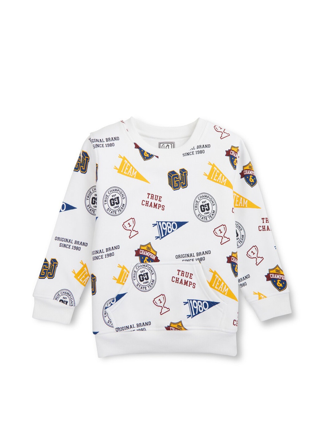

Gini and Jony Boys Graphic Printed Sweatshirt, White
