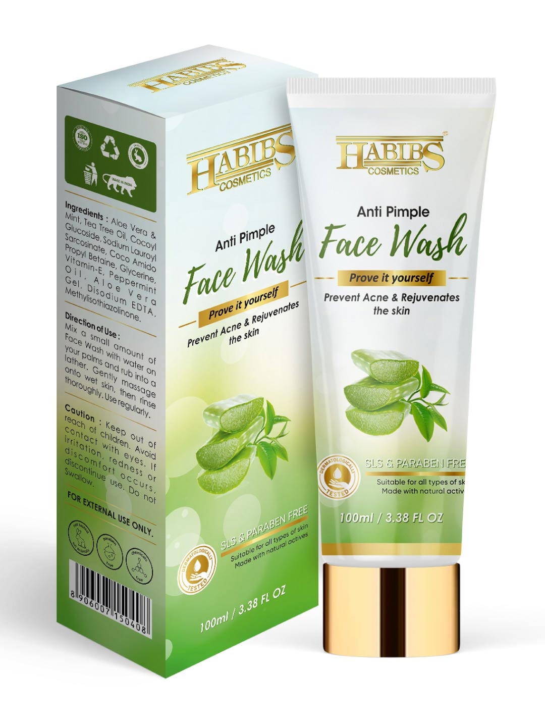 

HABIBS Prove It Yourself Anti Pimple Face Wash - 100ml, Green